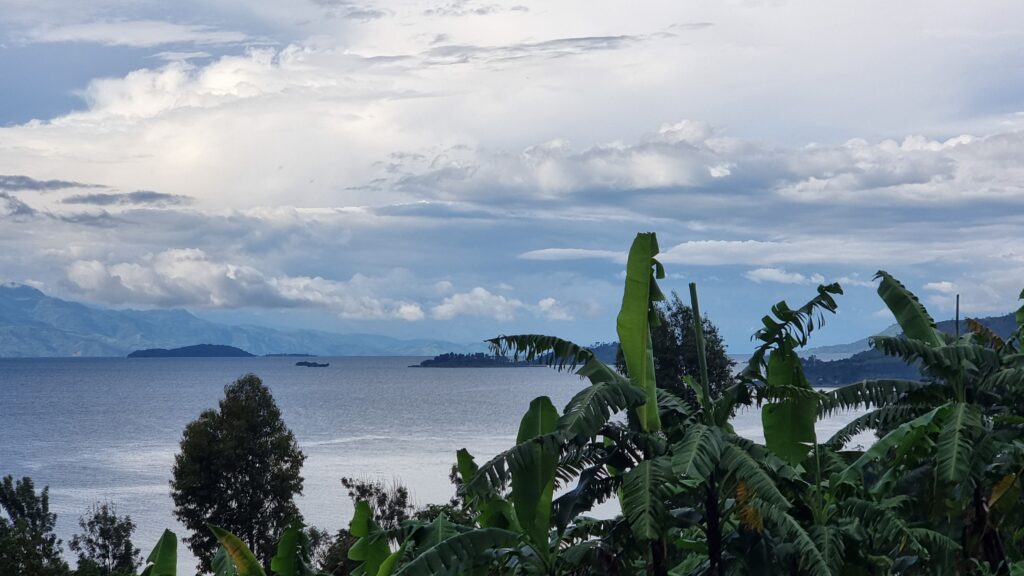 Kivu meer eiland Idjwi Zuid-Kivu Bukavu Kavumu Oost-Congo DR Congo palmbomen